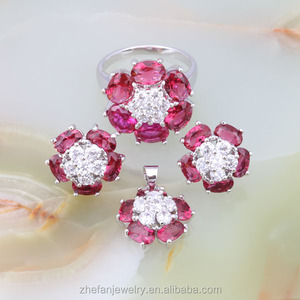 Bijoux en Zircon <span class=keywords><strong>plaqué</strong></span> or blanc, boucles d'oreilles goutte, ensembles de bijoux de mariée indienne - Product Image 4