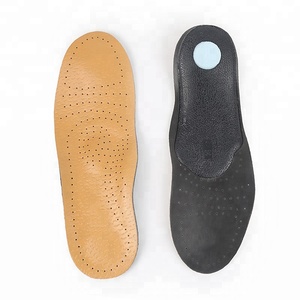 Échantillon gratuit semelles intérieures confortables en cuir pour hommes, semelles <span class=keywords><strong>orthopédiques</strong></span> en cuir pleine longueur en mousse de latex antimicrobienne - Product Image 4