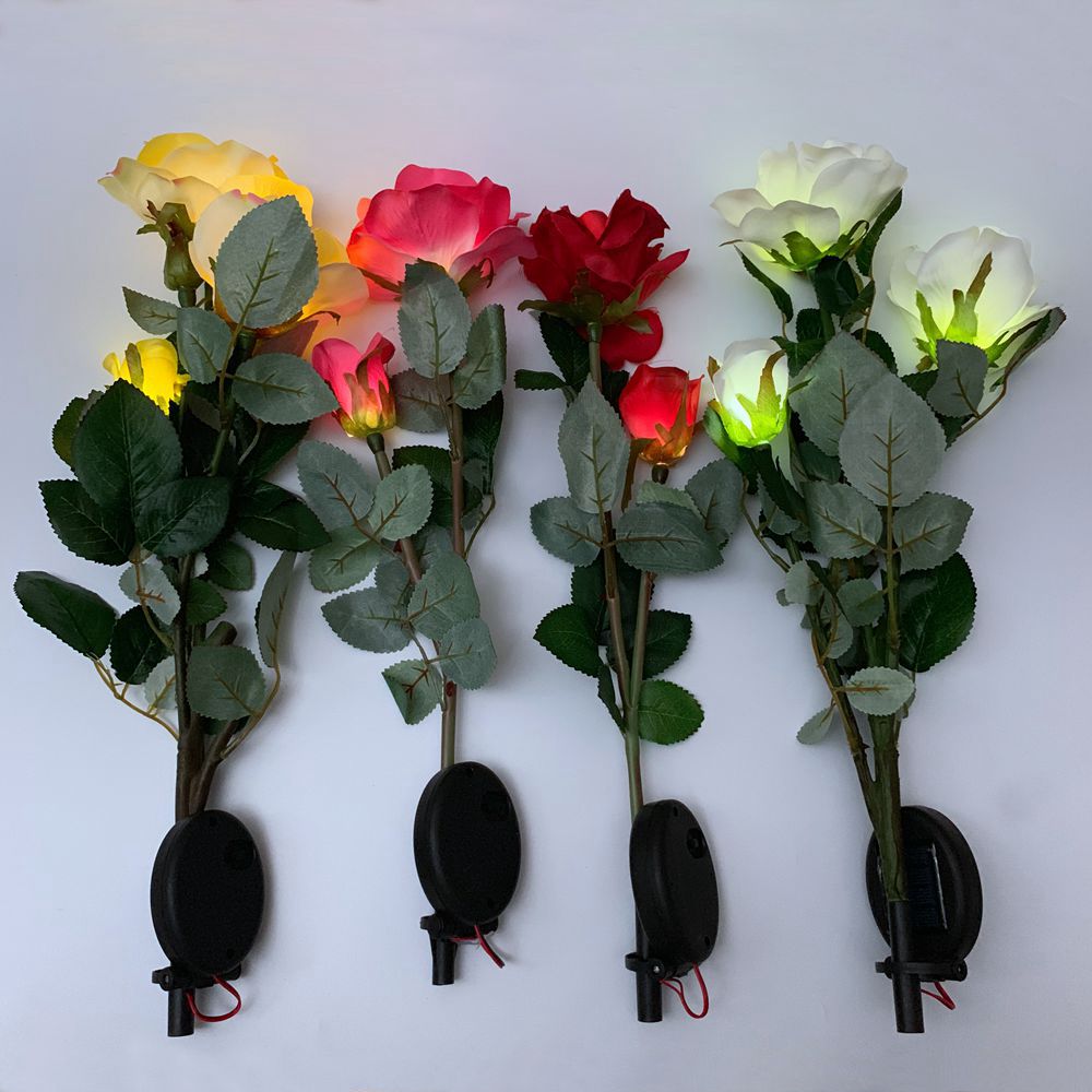 Realistic Flower Light Decoration Gardening Gift Garden Lawn Path Colorful Waterproof Garden Lamp