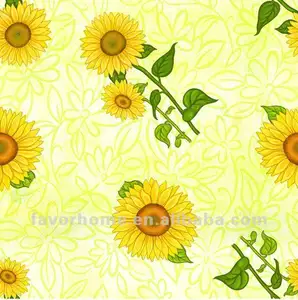 hochwertigen wasserdichten kunststoff sonnenblume design pvc tischdecke