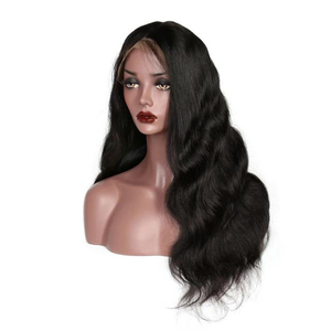 Bonny pelucas de encaje y tejido sin costuras de la onda del cuerpo pelo virginal brasileño pelucas de encaje completo - Product Image 2