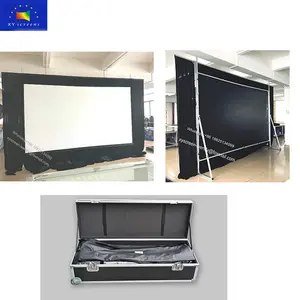 Xyscreen Grote Stand Up Outdoor Projector Scherm Vouwen Met Flight Case En Draper Jurk Kit