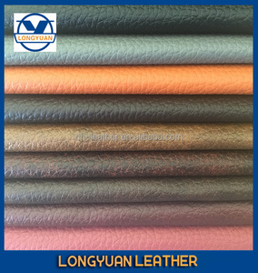 Asiento de coche de cuero de cuero de grano litchi en relieve de pvc para el sofá tapizado/coche barato tejido con nonwoven - Product Image 3