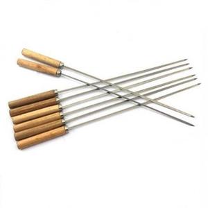Wooden Handle Bbq Stick /<strong>metal</strong> Barbecue <strong>Skewer</strong> - Product Image 1