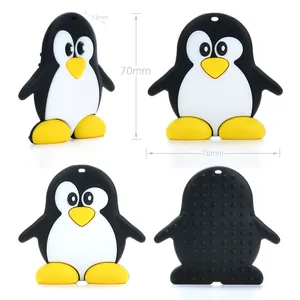 Distinctive Penguin Shape Cute Silicone Teether BPA Free For Babies