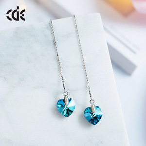 Gioielli In <span class=keywords><strong>Argento</strong></span> Sterling 925 del Filetto di Modo Appeso <span class=keywords><strong>Orecchini</strong></span> Lunghi - Product Image 5