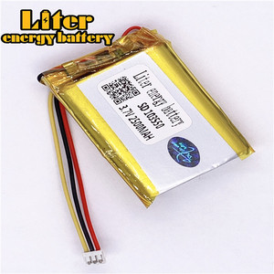Connector 1,5-<span class=keywords><strong>3</strong></span> p <span class=keywords><strong>3</strong></span>,7 V 103550 2500 mAh custom ultra thin rechargeable Li-ion batteries liPo battery with wires - Product Image 2