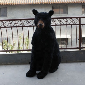 Di alta qualità di grandi dimensioni a grandezza naturale all'aperto decorazioni natalizie Unisex nero & bianco orso polare statua - Product Image 3