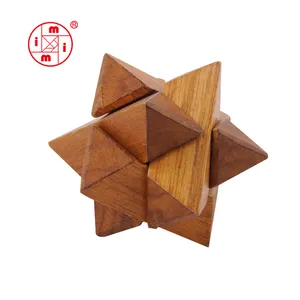 Atom Holz Puzzle Lösungen IQ Spiel Wooden Cube Brain Teaser Puzzle s