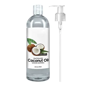 Venta al por mayor Etiqueta Privada virgen aceite de coco fraccionado mejor precio para el cabello cuidado de la piel