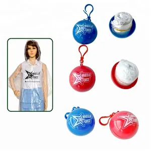 Promotional PE Disposable Raincoat Ball, Rain Poncho In Balls For Gifts Wholesale poncho in raincoat