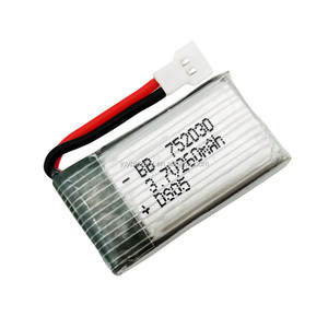 RC 사러 752030 3.7 볼트 260 미리암페르하우어 <span class=keywords><strong>25C</strong></span> 높은 속도 리튬 이온 폴리머 배터리 헬기 쿼드 콥터 - Product Image 2