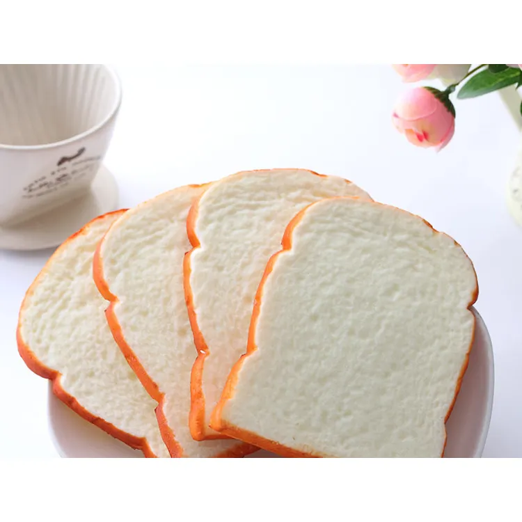 Wholesale roti toast kawaii soft type PU creamy slow rising squishy