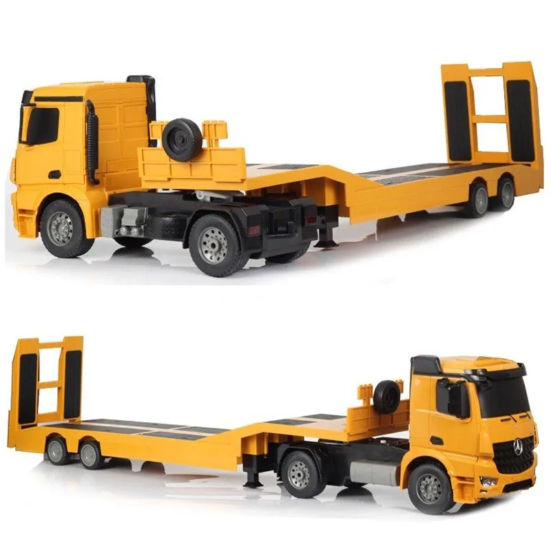 Двойной Орел E562-003 RC грузовой автомобиль тягач аварийная машина на радиоуправлении полуприцепа Электрические RC грузовик 1:20 весы прицеп-платформа игрушка