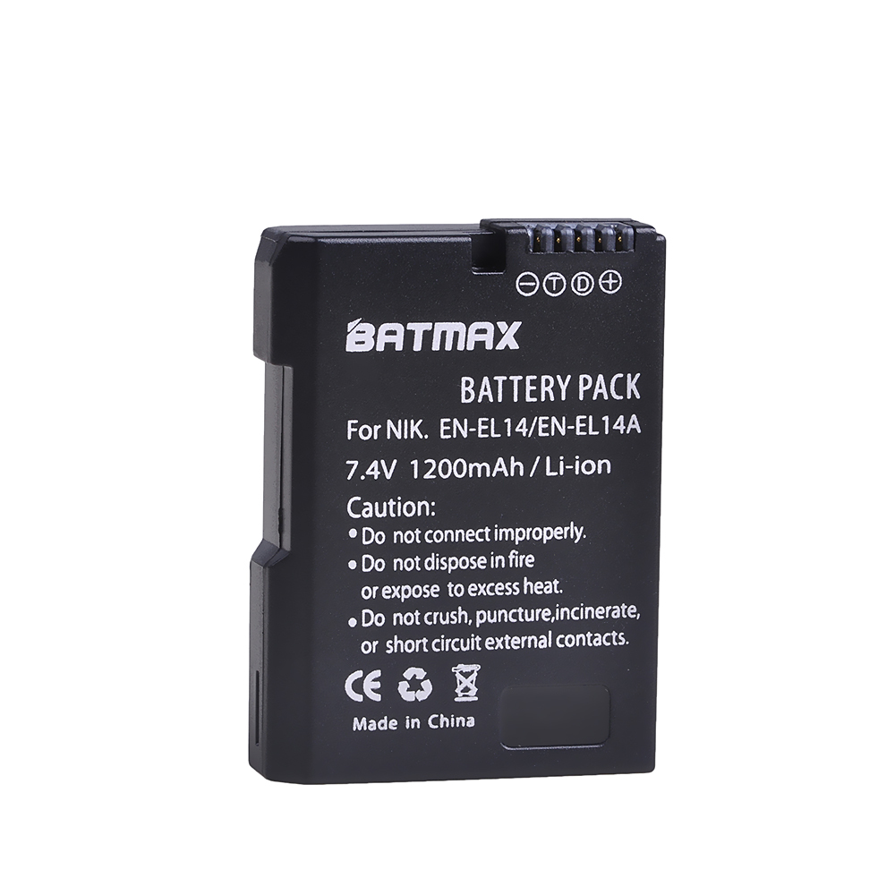Magolin EN-EL14 EN EL14A Battery 2-Pack 1500mAh Li-ion Batteries Compatible With Nikon D3100 D3200 D3300 D3400 D3500 D5100 D5200 D5300 D5500 D5600 DF Coolpix P7000 P7100 P7700 P7800 - Foto 5