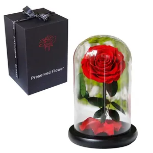 wedding souvenir gift customized eternal rose preserved flower glass dome little prince forever rose souvenir gift design