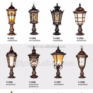 กลางแจ้ง Led รั้วประตูรั้วโพสต์โคมไฟ Garden Pillar Light