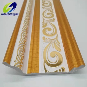 Cornisa <span class=keywords><strong>de</strong></span> espuma <span class=keywords><strong>de</strong></span> <span class=keywords><strong>PVC</strong></span> ligera Molde en relieve <span class=keywords><strong>de</strong></span> esquina <span class=keywords><strong>de</strong></span> <span class=keywords><strong>PVC</strong></span> Oro/plata/blanco 8 cm 10 cm - Product Image 1