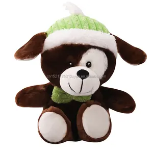 卸売カスタムペット犬のおもちゃクリスマス鹿きしむぬいぐるみ犬噛むおもちゃ