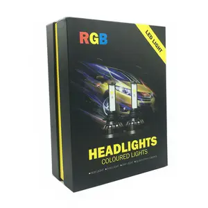 RGB Bohlam Lampu Depan LED Mobil, Pengganti Pencahayaan Mobil LED H7 H11 H4 5400lm