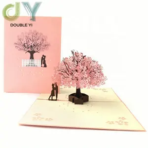 De 3D Pop de papel tarjetas de san valentín hecho a mano tarjetas de felicitación, tarjetas de regalo de Maper árbol