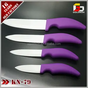 Púrpura de goma antideslizante manejar cuchillo de cocina conjunto de mejores productos de venta en alibaba