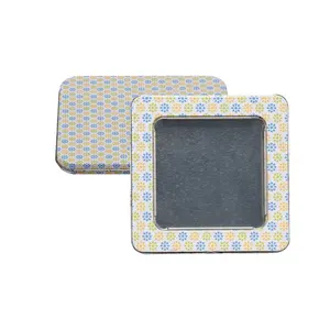 Manufacturer Customized Colorful Printing Size 4 OZ 8 OZ <strong>Chocolate</strong> Food <strong>Tins</strong> Square Shape <strong>Tin</strong> Can Tinplate Box for Gift Packing - Product Image 1