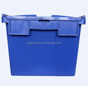 Nestable almacén de plástico en movimiento <span class=keywords><strong>caja</strong></span> con tapa con bisagras - Product Image 4