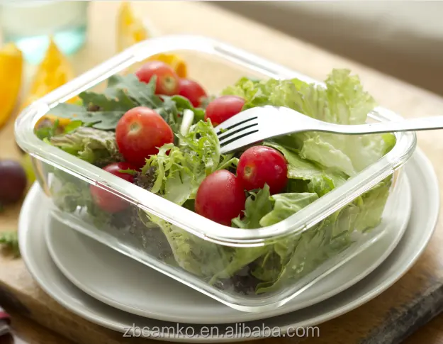 Fashion glass fruit/vegetables Crisper with Plastic cover food storage