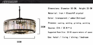 Offre Spéciale moderne cristal <span class=keywords><strong>pissenlit</strong></span> suspension or design avec base E12 pour installation au plafond de l'hôtel villa bureau à domicile - Product Image 6