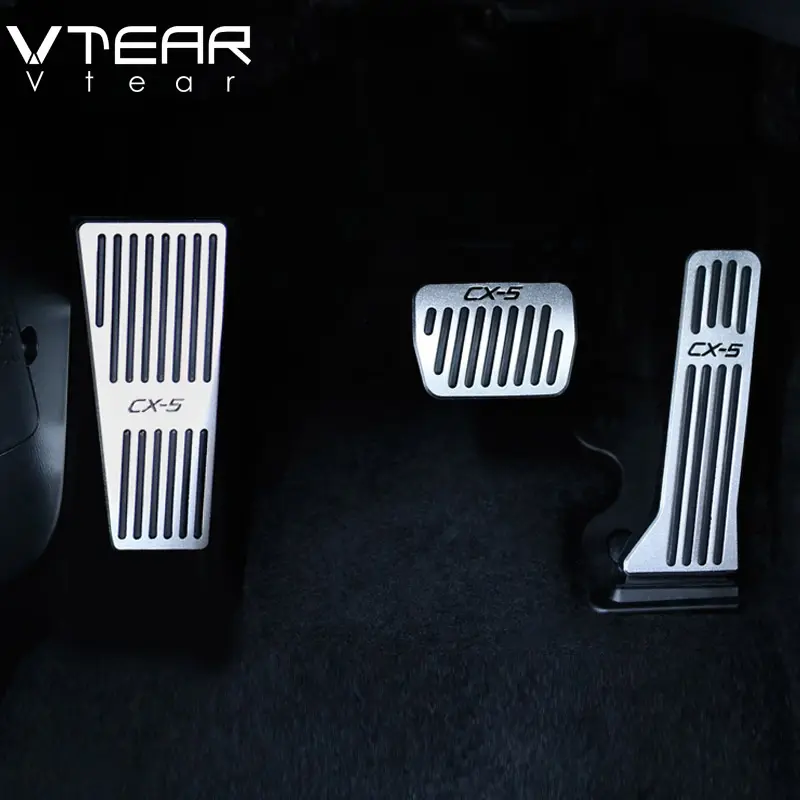 Vtear araba pedalı Mazda CX5 CX-5 hızlandırıcı yağ footrest pedalı pleytli kavrama gaz fren pedal iç aksesuarları