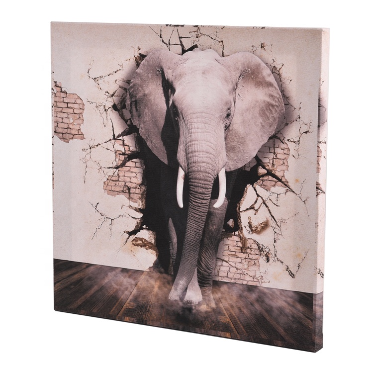 Китай дешевые массовое производство поп стены искусства Декор холст африканские американские Животные Печать на холсте