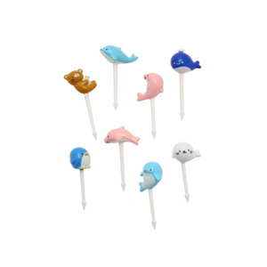 CuteZCute Bento 3D Food Pick, 8-Piece,Friends of Sea