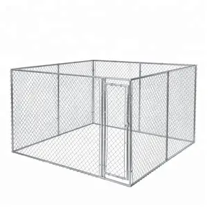Wholesale large dog cage metal animal cags backyard dog kennel pet house for sale