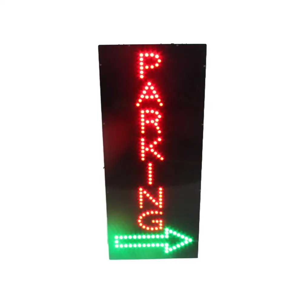 Placa de led para arte interna, direção de estacionamento 13 ''* 32'', placa aberta com alto brilho para estacionamento subterrâneo