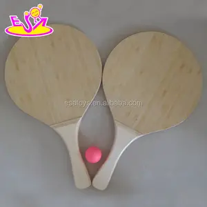 Paleta de verano juego bat raqueta de playa, de madera interesante playa bate y pelota, Madera promocional playa bat con bola W01A117