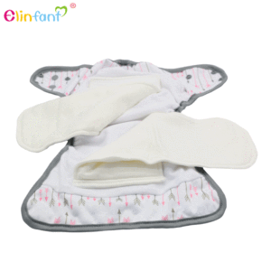 Elinfant imperméable <span class=keywords><strong>lavable</strong></span> <span class=keywords><strong>tout</strong></span> <span class=keywords><strong>en</strong></span> <span class=keywords><strong>deux</strong></span> couches de tissu Eco-friendly Baby Nappy - Product Image 3