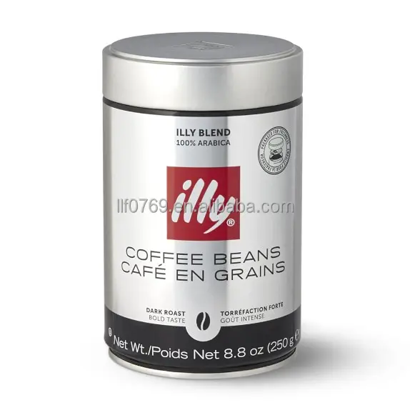 Großhandel OEM Custom 250g Kaffee dose Box mit Schraub deckel Metall Kaffee dose mit Entgasung ventil