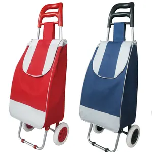 Carrito de compras personalizado, bolsa de comestibles, carro de transporte fácil con asiento de descanso plegable