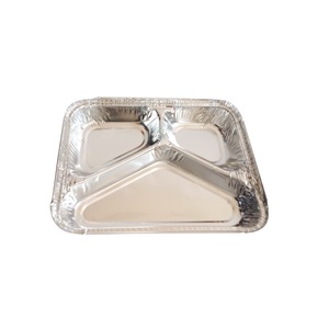 <span class=keywords><strong>Prix</strong></span> usine Table À Vapeur 3 compartiments en <span class=keywords><strong>aluminium</strong></span> feuille plateau de nourriture - Product Image 2
