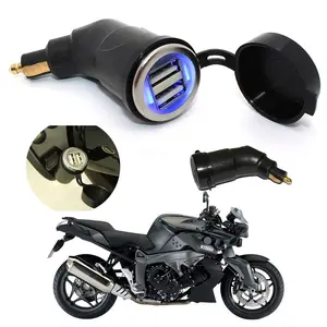 Presa Accendisigari per Moto <span class=keywords><strong>BMW</strong></span> 12-24V 3.3A con Indicatore LED e Caricatore USB Doppio - Product Image 1