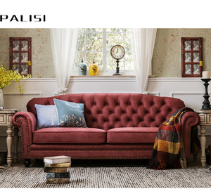 Factory <strong>Price</strong> Classic Tufted Fabric Sectional <strong>Sofa</strong> <strong>Set</strong> Modern Design 2+3 Chesterfield 3 Seat Living Room <strong>Set</strong> - Product Image 5