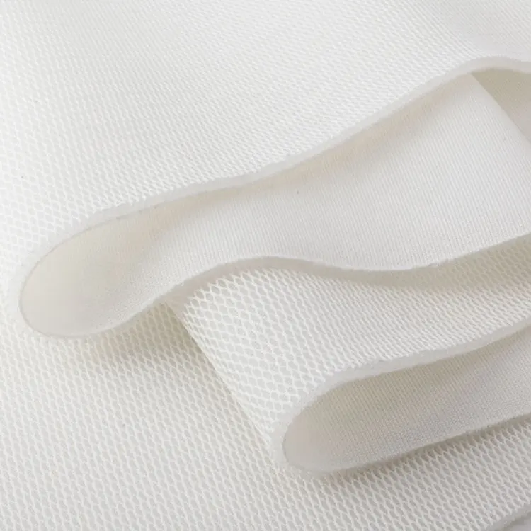 Non bactérien 5 ~ 30mm épaisseur 205cm 80.7 pouces largeur blanc 3D polyester air mesh tissu pour matelas