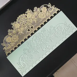 PRZY New arrival 100% silicone lace mold Food grade fondant cake decoration moulds high quality silicone lace mat