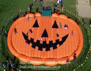 Giant inflatable pumpkin jump pad,inflatable pumpkin jump bouncy patch for kids play