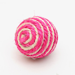 Üretici toptan bite direnci çok renkli sisal kedi tırmalama ip ve top oyuncağı - Product Image 3