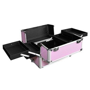 Custom Aluminum Cosmetic <strong>Make</strong> <strong>up</strong> Box Makeup <strong>Trolley</strong> Professional Rolling Train Case with <strong>Wheels</strong> - Product Image 5
