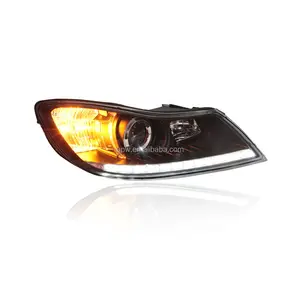 For Skoda Octavia LED Head Lamp 09-14 Year Black Housing With Projector Lens