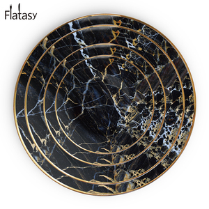 En gros or jante noir marbre chargeur plaque ensemble pour <span class=keywords><strong>location</strong></span> <span class=keywords><strong>de</strong></span> mariage - Product Image 3