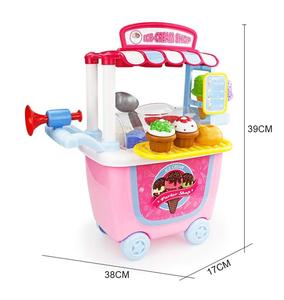 Carrito de <span class=keywords><strong>helados</strong></span> de plástico, juego de comida de juego de imaginación para niños, <span class=keywords><strong>juguete</strong></span> para niños y niñas inspirado en camión de comida real - Product Image 4